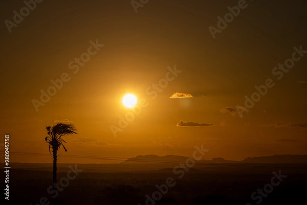 Obraz Paisagem com o sol