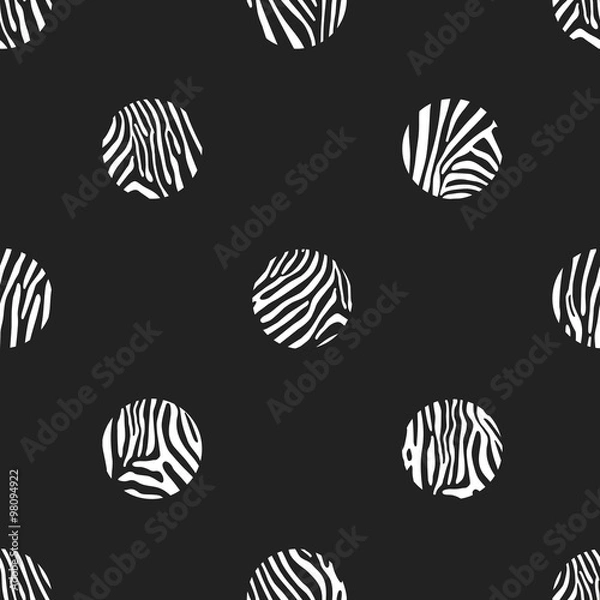 Obraz Polka dots background of zebra pattern