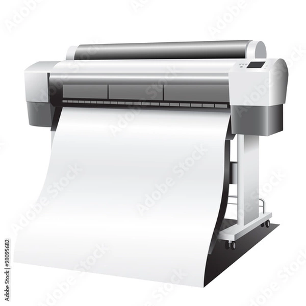 Obraz Plotter.
This image plotters for large format printing. Element for design.