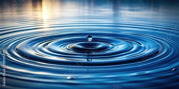 Fototapeta Ripples spreading on the surface of water , splash, ripple, water, surface, liquid, movement, tranquil, nature, abstract