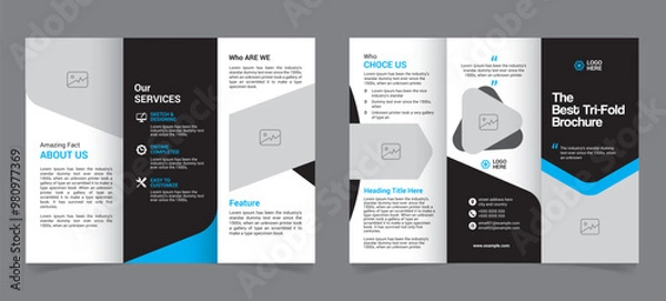 Fototapeta Trifold Brochure Template Vector File