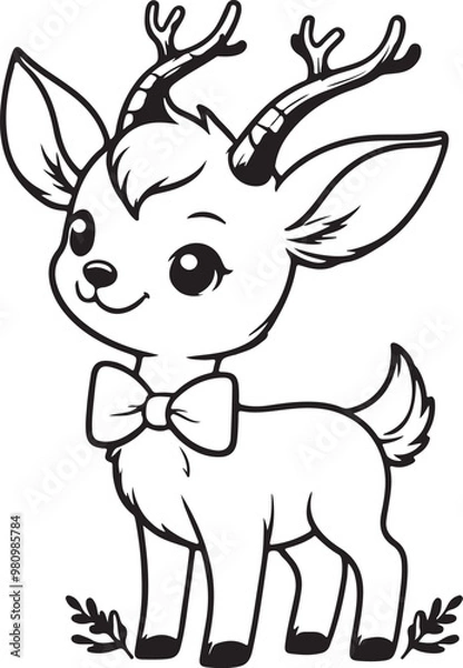 Obraz Creative animal vector art on a white background