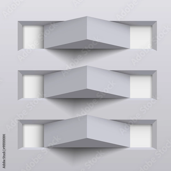 Fototapeta 3d vector template for infographics, presentation, advertising, web site element