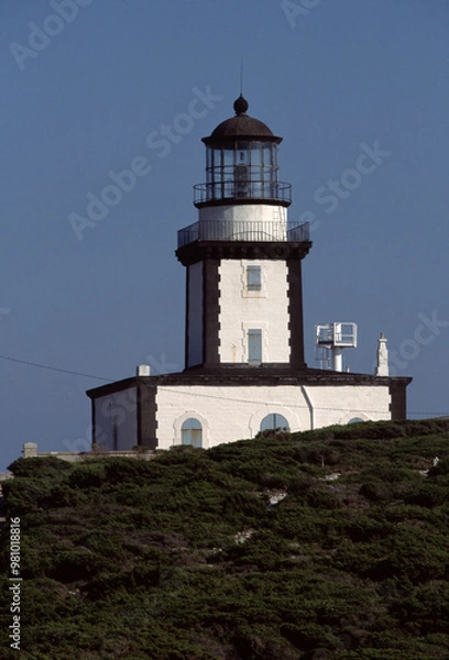 Obraz Historic Lighthouse on Coastal Bluff