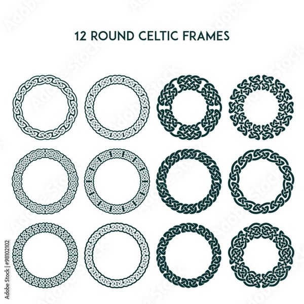 Fototapeta Round Celtic Frames