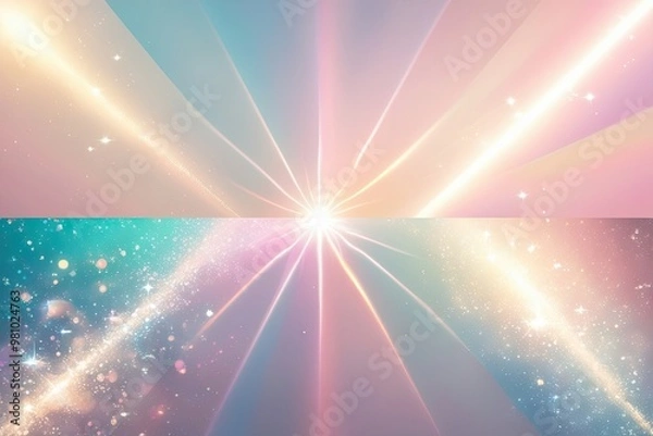Obraz Pastel Ray Luminous Overlays with Magical Effects Dazzling Light and Whimsical Glow