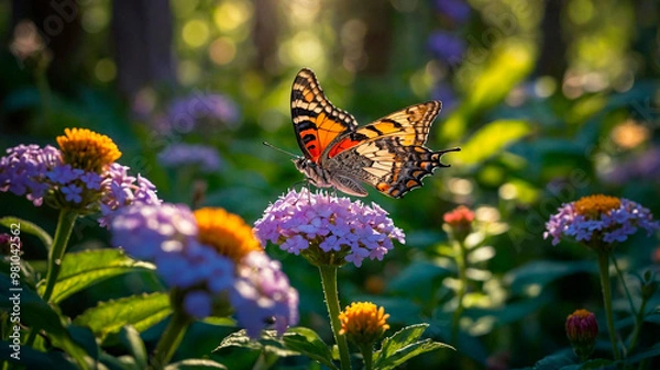 Obraz butterfly on flower