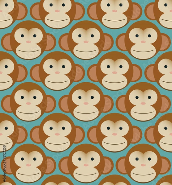 Obraz Seamless pattern background tile - monkeys new year china