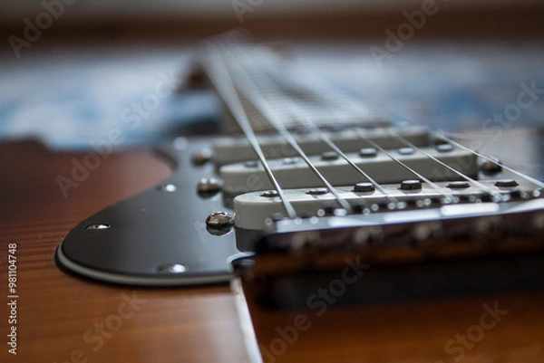 Obraz close up of an iconic electric guitar