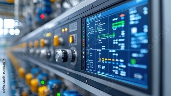 Fototapeta system supervisory control and data acquisition technology concept scada