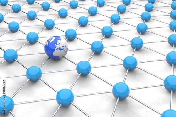 Obraz Network / Global / World 3d Concept