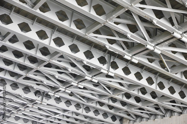 Fototapeta Stock Photo:. structural Under Side of A Concrete Bridge, Suppor