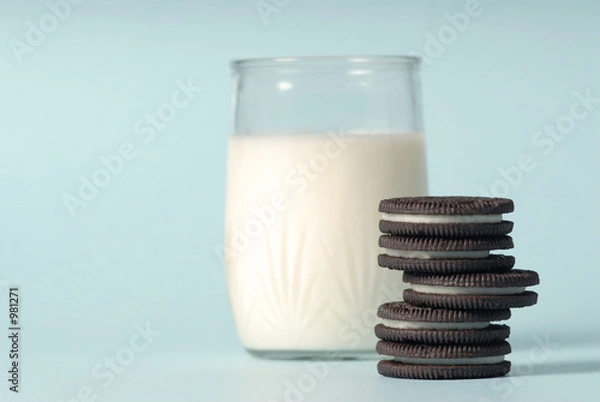 Obraz mleko i ciasteczka