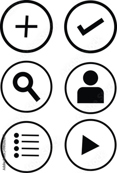 Fototapeta Art & IllustratInterface Line Icons. Editable Stroke.ion