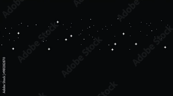 Fototapeta Minimal Starry Sky with Small Constellations