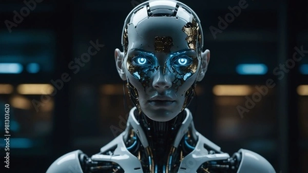 Fototapeta a sultry dystopian digital artifact emerges f image