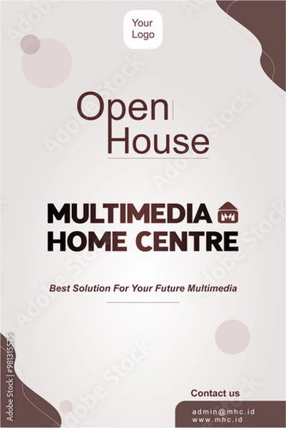 Obraz Open House Multimedia Poster Template