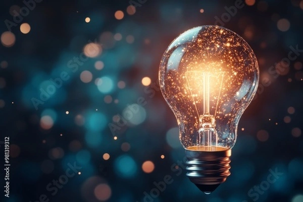 Fototapeta Illuminating Ideas: Inspiring Innovative Breakthroughs and Creative Thinking in Business