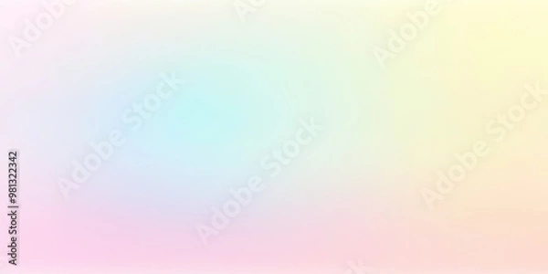 Fototapeta Color gradient background, abstract  pastel rainbow. Light blue, pink and yellow color banner gradation texture, vector pink noise texture blur abstract background