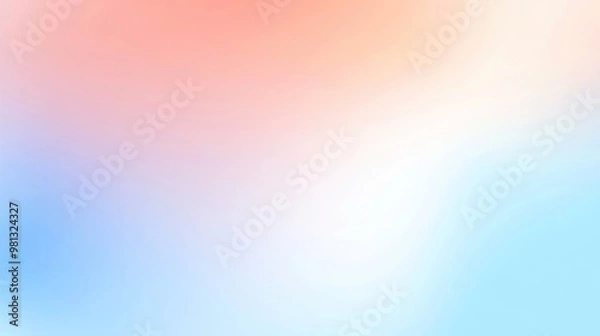 Fototapeta Color gradient background, abstract  pastel rainbow. Light blue, pink and yellow color banner gradation texture, vector pink noise texture blur abstract background