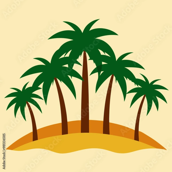 Obraz palm tree silhouette