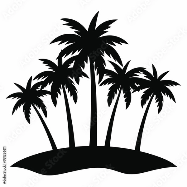 Obraz palm tree silhouette