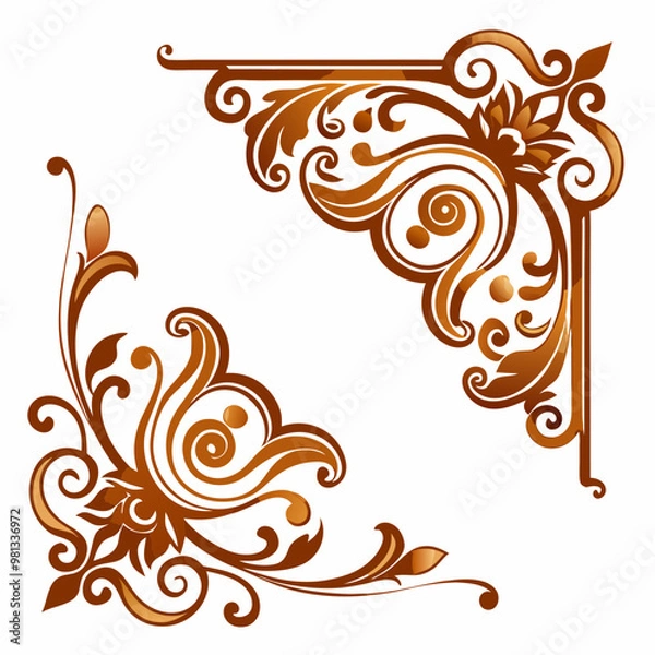 Obraz abstract floral frame