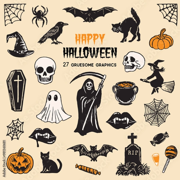 Obraz Halloween Icons