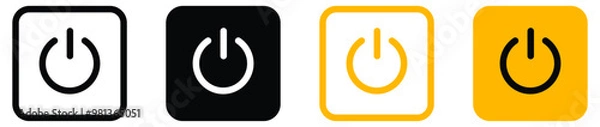 Fototapeta Power icon button On Off icons Buttons, Energy switch sign, Power Switch Icons, Start power button, turn off symbol, shutdown energy icon