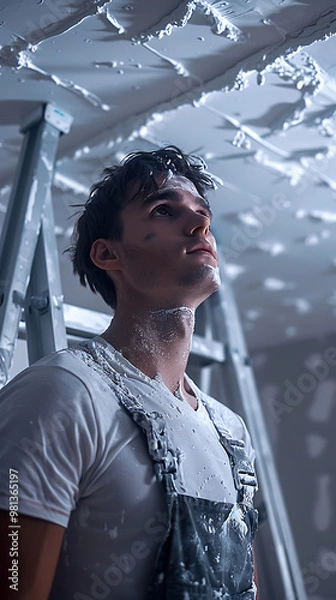 Obraz Interior Worker Ready for Renovation [created with generative AI technology]