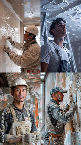 Obraz Interior Worker Ready for Renovation [created with generative AI technology]