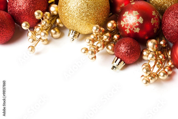 Obraz Christmas border with ornament