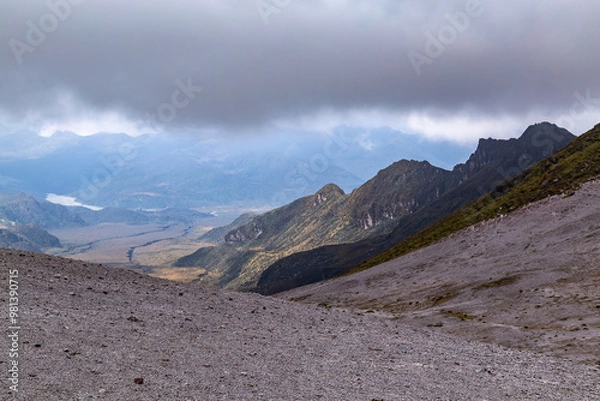 Obraz Andean landscape, Cayambe volcano