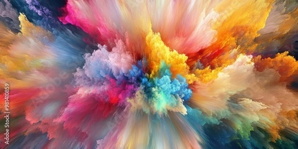 Fototapeta Explosion of Colors Abstract Artistic Background