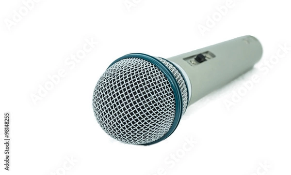 Obraz Microphone isolated on the white background. Speaker concept..