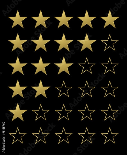Obraz Golden Rating Stars