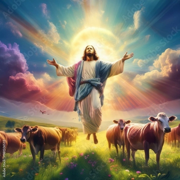 Obraz Jesus loves cows