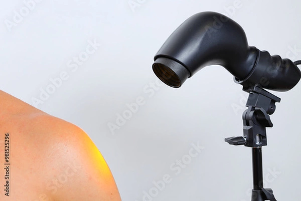 Fototapeta Therapeutic lamp for light rehabilitation, improving the condition of inflamed joints and more