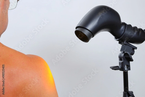 Fototapeta Therapeutic lamp for light rehabilitation, improving the condition of inflamed joints and more