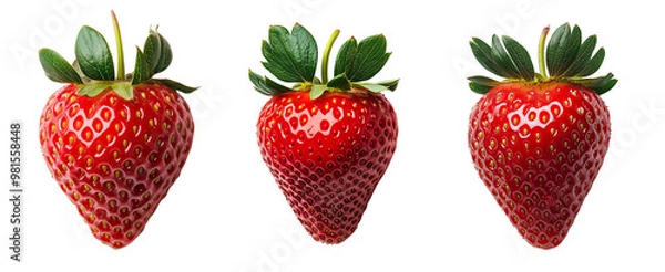 Obraz Strawberries Isolated on Transparent Background