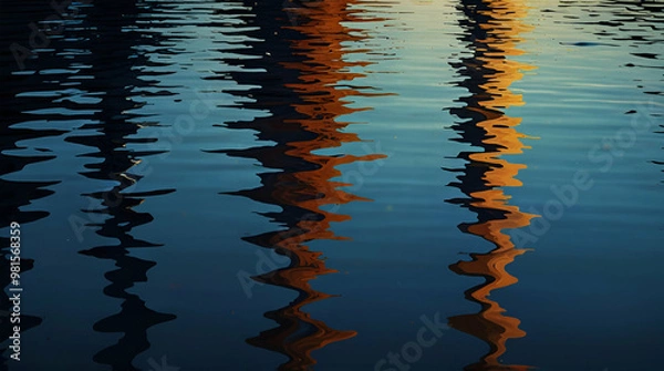 Obraz Abstract water reflection digital art for modern wallpapers
