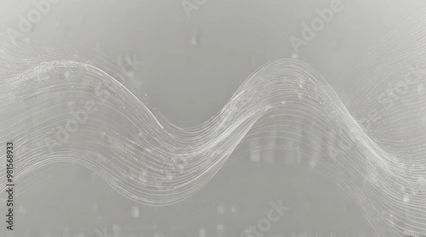 Obraz abstract blur white line wave with black  background