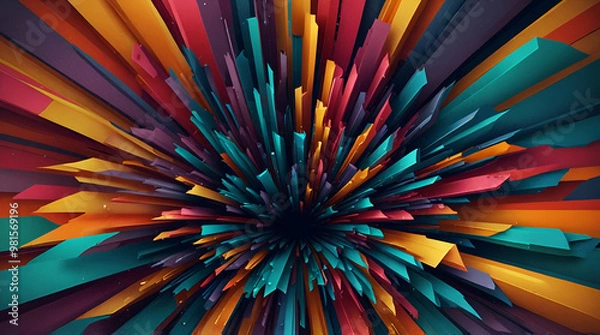 Obraz Vibrant colorful background with multicolored paint motion concept design
