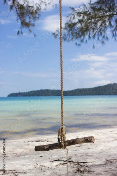 Fototapeta Swing on the beach