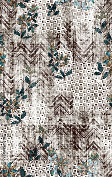 Obraz Seamless abstract pattern with the image of geometric  lines and stripes
