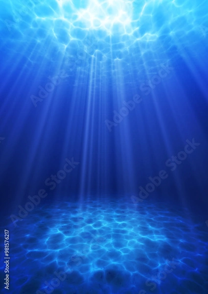 Obraz 光が射し込む海底