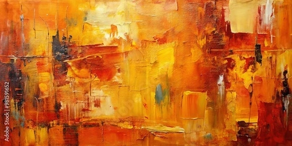 Fototapeta Abstract Oil Painting in Warm Tones, oil painting, abstract art, canvas art