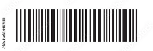 Fototapeta Set of barcode vector icon. Trendy bar code for web icon. Abstract barcode vector icon illustration. Bar code