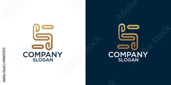 Fototapeta  letter s abstract monogram logo vector design