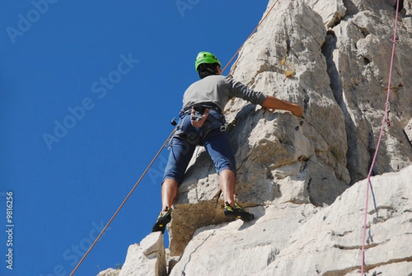 Obraz escaladeur en action